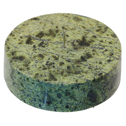 125011 - Подставка для свечи из малышевского светлого змеевика