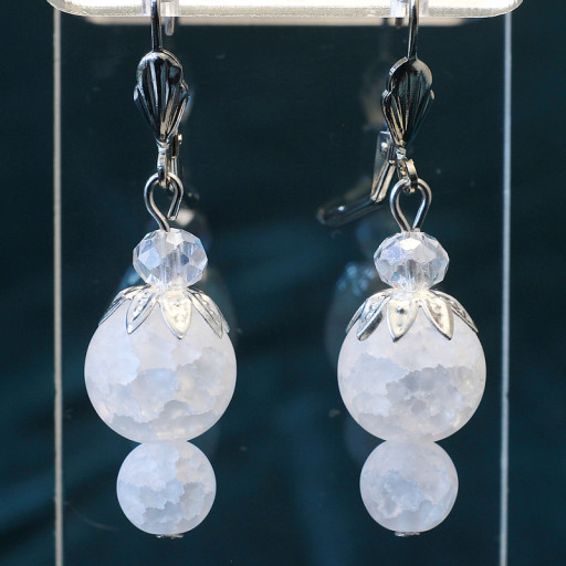 431052 - Серьги ягодка из кварца сахарного